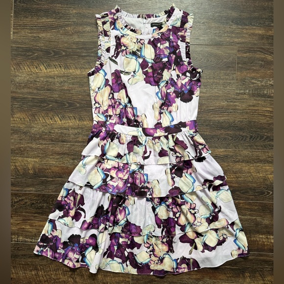 BANANA REPUBLIC Purple Floral Dress 6 - Picture 2 of 7